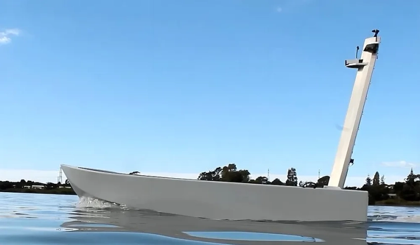 В Новой Зеландии представлен надводный беспилотник с реактивным двигателем